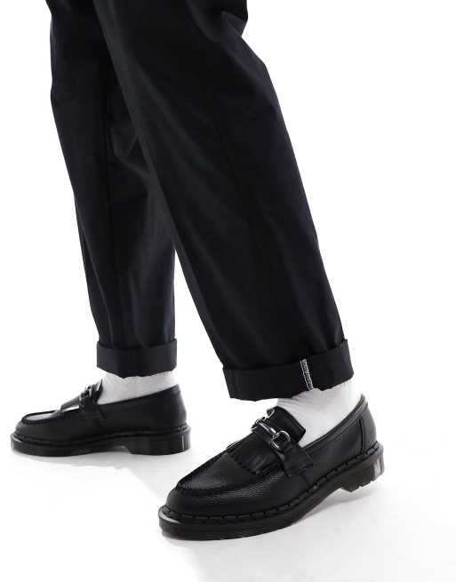 Dr. Martens – Adrian – Loafer aus schwarzem Leder mit Kieselmaserung und Trense, 2 von 4