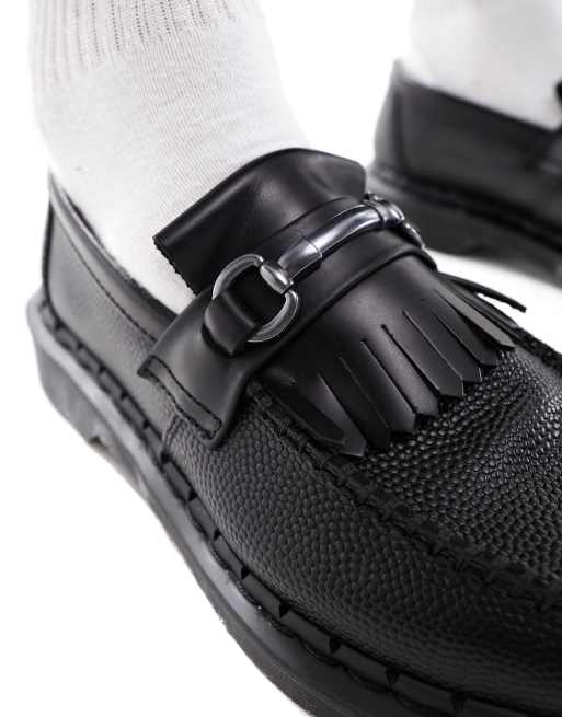 Dr. Martens – Adrian – Loafer aus schwarzem Leder mit Kieselmaserung und Trense, 3 von 4