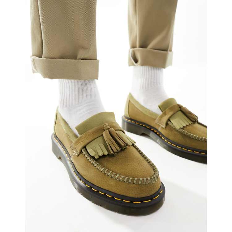 全信頼を寄せる Martens Dr – z khaki kolorze w nubuku z Loafersy – Adrian 靴