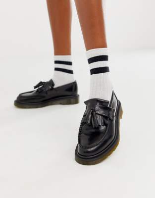 Dr Martens - Adrian - Mocassini neri con nappe-Nero