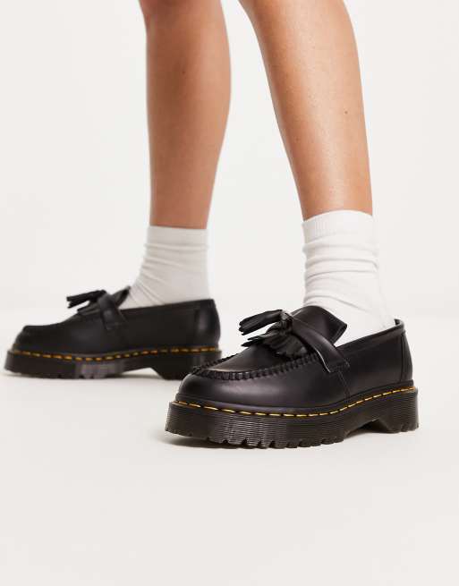 Dr Martens Adrian quad flatform loafers in black | ASOS