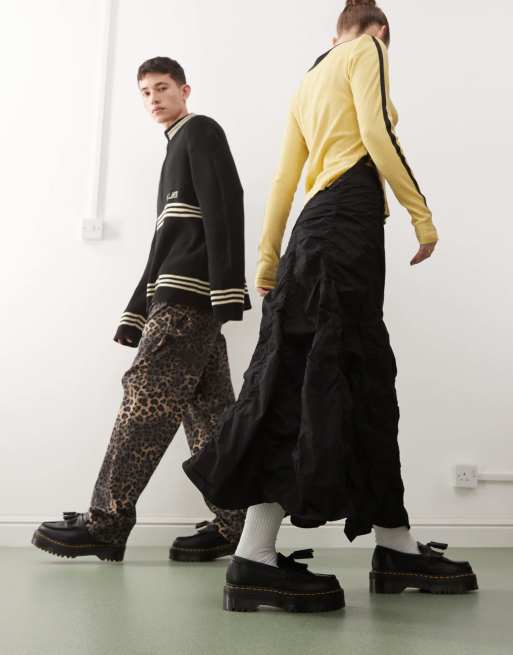 Dr Martens Adrian quad flatform loafers in black | ASOS
