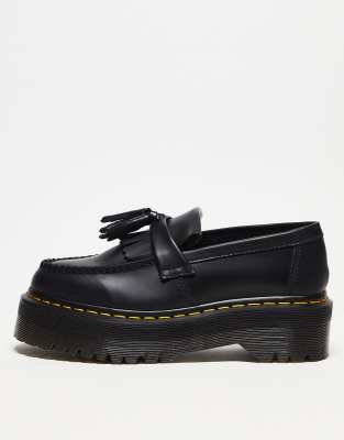 Dr Martens Adrian Quad loafers in black smooth leather