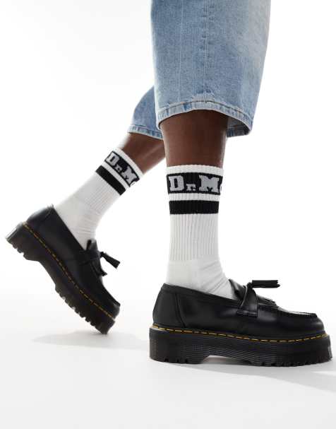 Dr. Martens - Adrian Quad - Mocassini unisex neri in pelle liscia - view 1