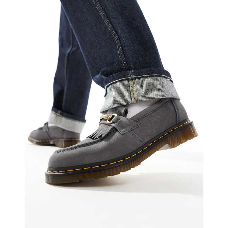 Dr Martens Adrian snaffle loafers in blue nubuck | ASOS