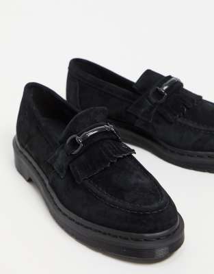 black suede snaffle loafers