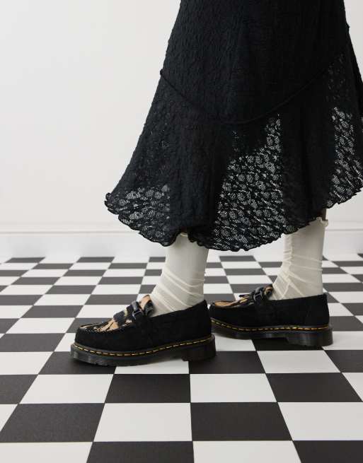 Dr Martens Adrian snaffle suede loafers in black