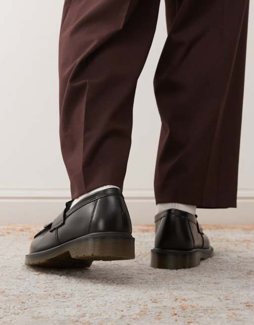 Dr Martens - Adrian - Sorte loafers i unisex-stil i poleret og glat læder med kvaster, 4 af 4