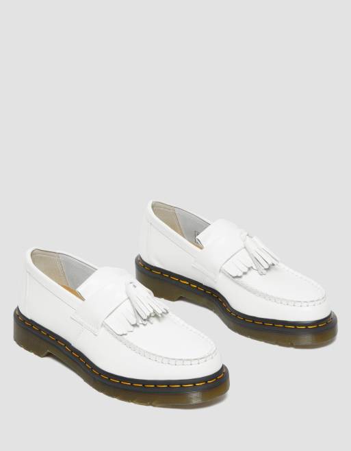 Dr Martens Adrian tassel loafer in white