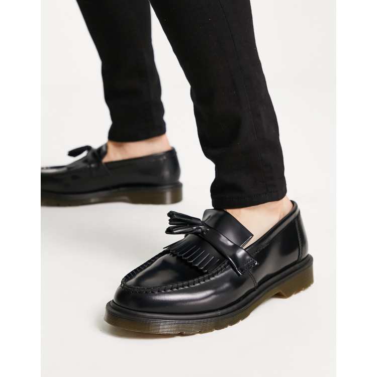 Dr Martens Adrian tassel loafers in black smooth ASOS