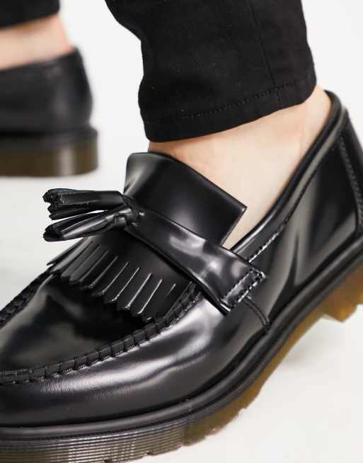 Dr Martens Adrian tassel loafers in black smooth