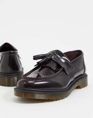 Dr Martens adrian tassel loafers in burgundy | ASOS