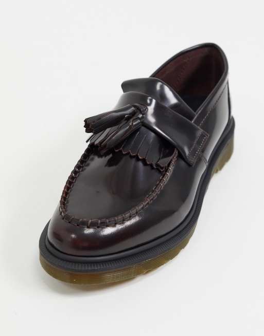 Dr martens original on sale burgundy adrian tassel loafers