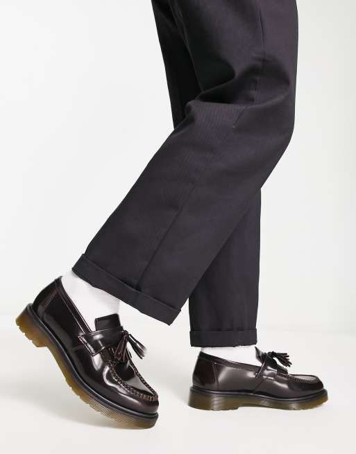 Dr Martens Adrian Tassel Loafers in Cherry Red Arcadia ASOS