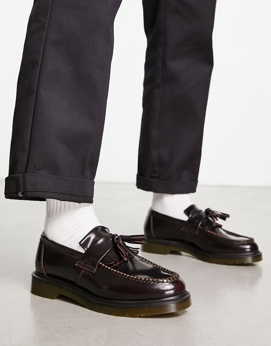 Dr Martens adrian tassel loafers in cherry red