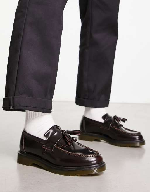 Dr Martens adrian tassel loafers in cherry red | ASOS