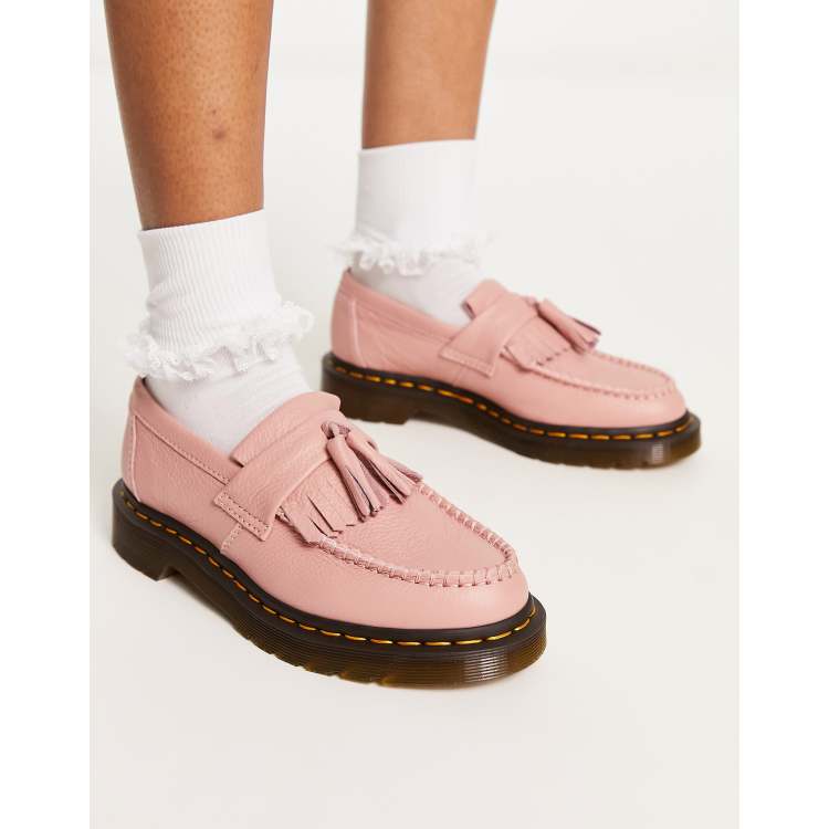 Dr Martens Adrian tassel loafers in peach beige | ASOS
