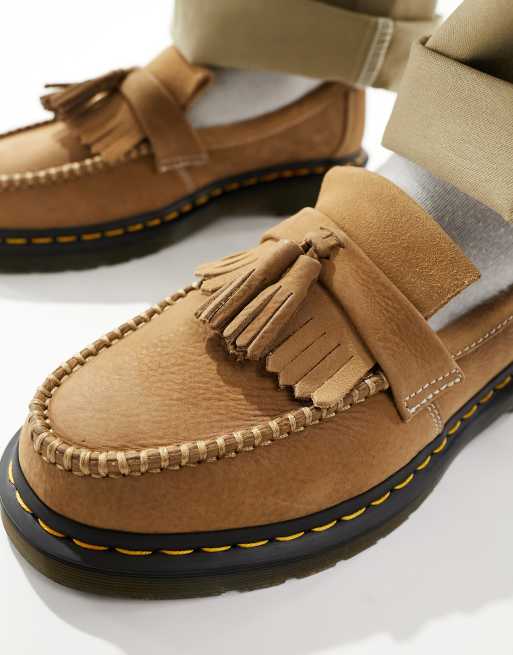 Dr Martens Adrian tassel loafers in stone nubuck | ASOS