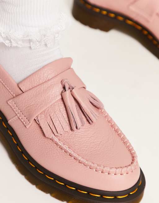 Dr Martens Adrian tassle loafers in peach beige | ASOS