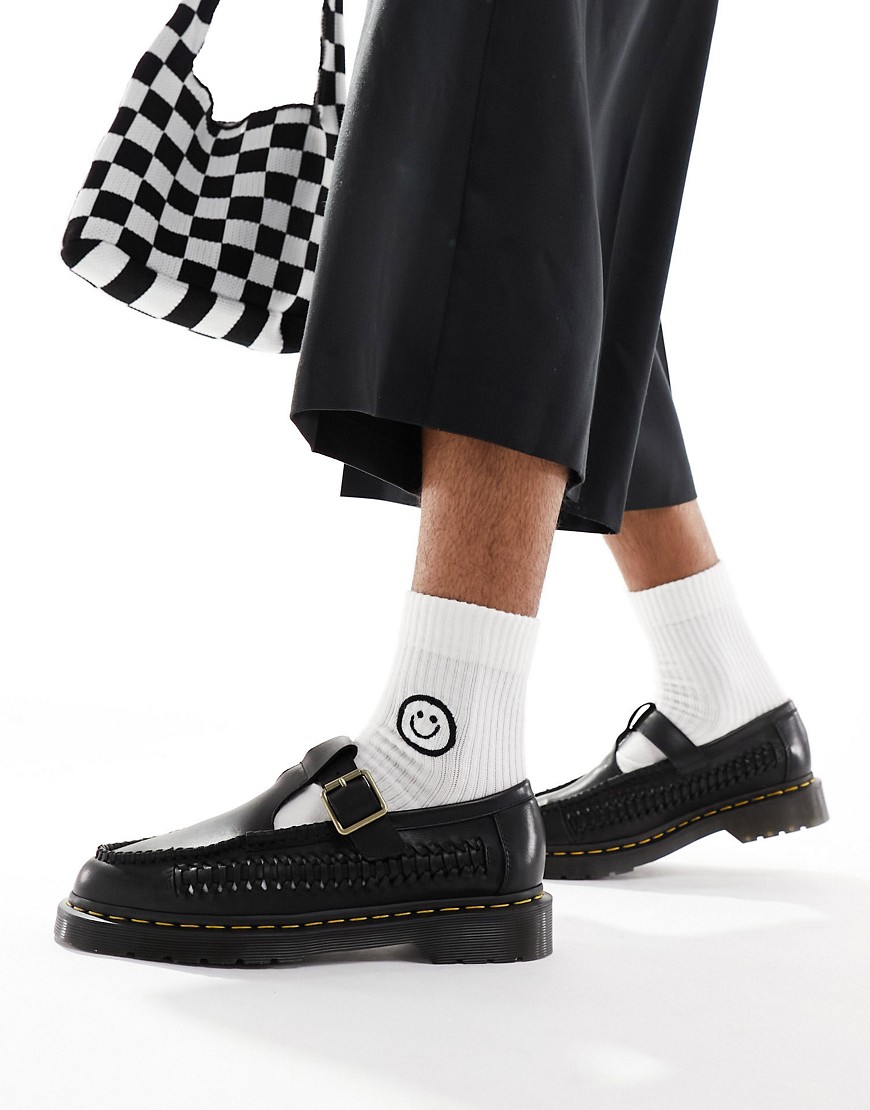 Dr Martens Adrian woven mary jane loafers in black