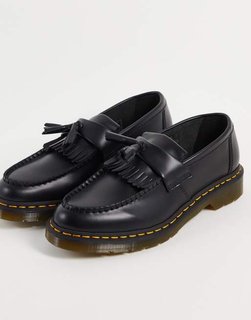 Dr Martens adrian ys tassel loafers in black smooth | ASOS