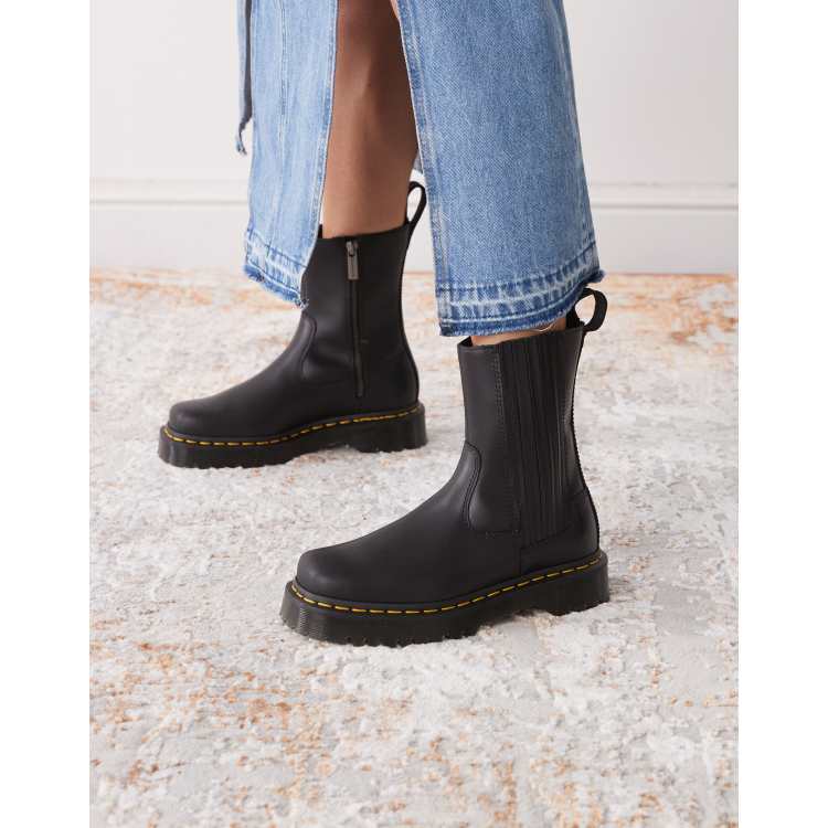 Bottes Dr. Martens ADAYA Noires - Taille 38 - Plateforme - Cuir - Occasion - Vintage