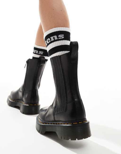 Dr Martens Amaayah lo pull on boots in black leather