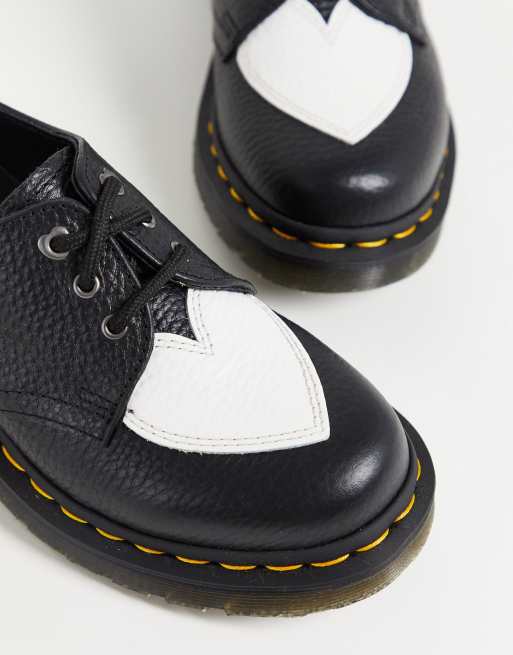 Dr Martens Amore heart toe flat shoes in black | ASOS