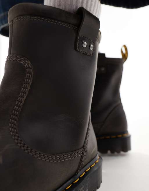 Dr. Martens – Anistone – Bruna låga chelseaboots i läder och unisex-modell, 2 av 4
