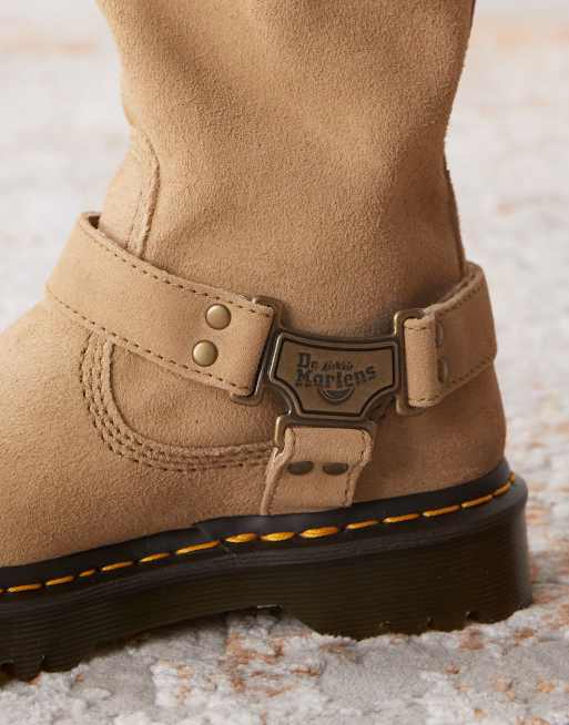 Dr Martens Anistone Hi Harness detail boots in tan , 2 of 4