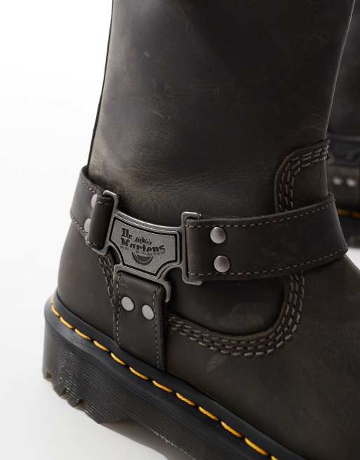 Dr. Martens Anistone Stivali alti in pelle color marrone ASOS