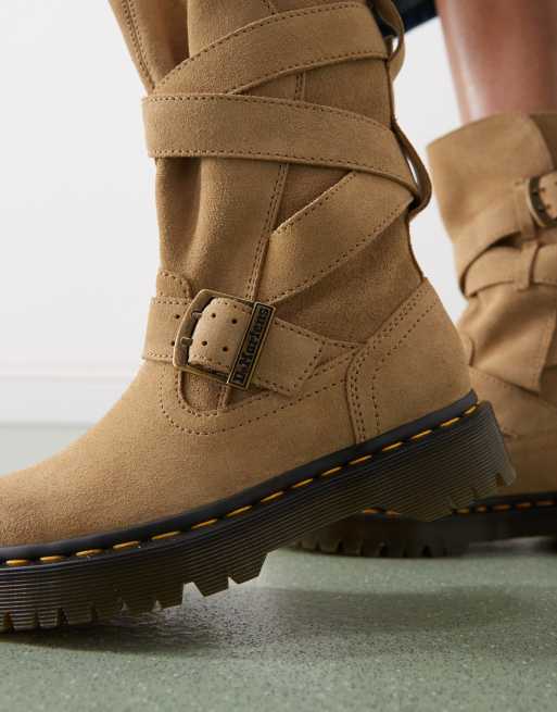 Dr Martens Anistone strap detail boot in savannah tan | ASOS