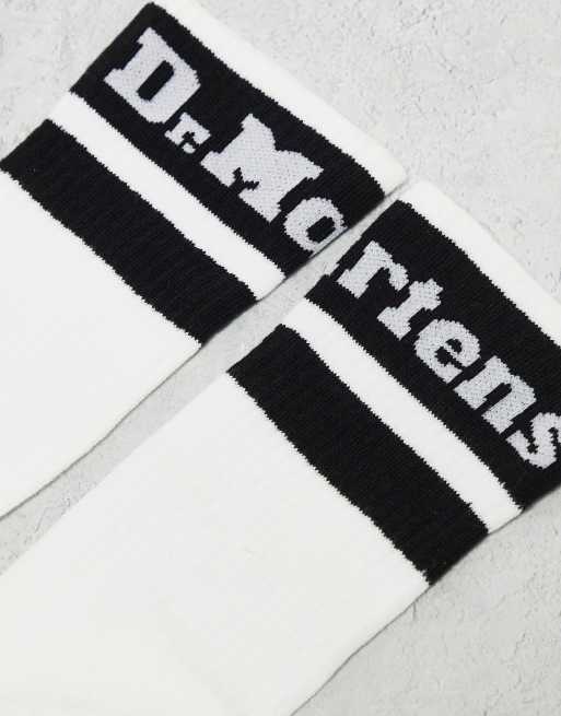 Dr Martens – Athletic – Svarta och vita strumpor i unisex-modell med logga, 4 av 4