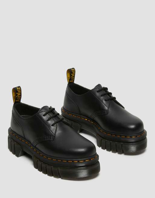 Dr Martens Audrick 3-Eye Shoe with chunky sole in black | ASOS