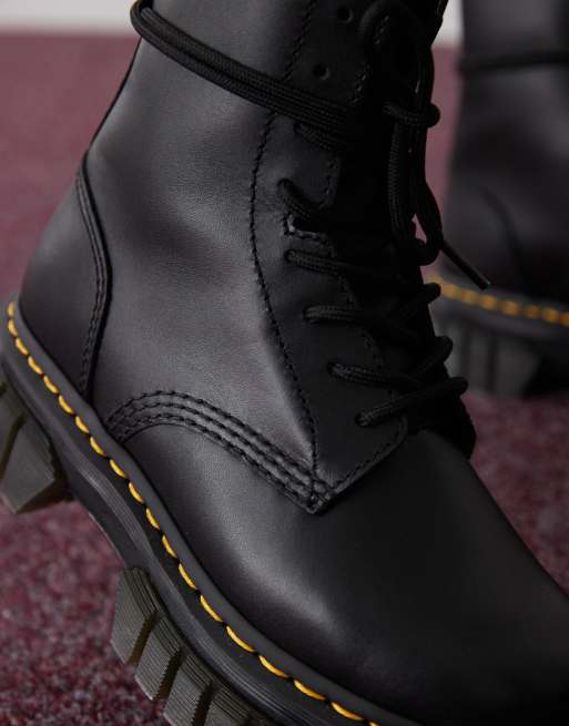 Dr Martens Audrick 8 eye lace up boot with chunky sole in black ASOS