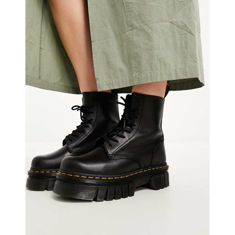 Dr Martens Audrick 8-eye lace-up boots with chunky sole in black