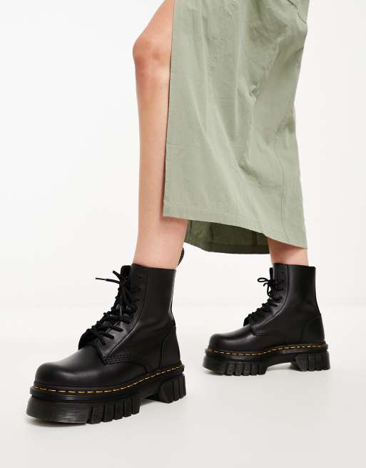 Dr Martens Audrick 8-eye lace-up boots with chunky sole in black