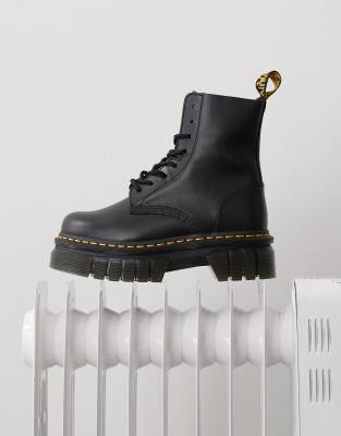 Dr Martens Audrick 8 eye lace up boots with chunky sole in black