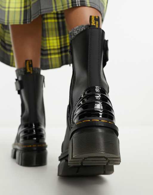 Dr Martens Audrick chelsea hi boots in black nappa leather