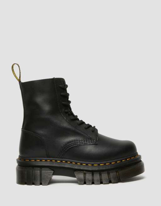 Dr. Martens – Audrick – Czarne botki na masywnej podeszwie wiązane na 8 oczek, 2 z 4