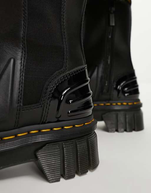 Dr. Martens – Audrick – Czarne skórzane sztyblety za kostkę, 4 z 4