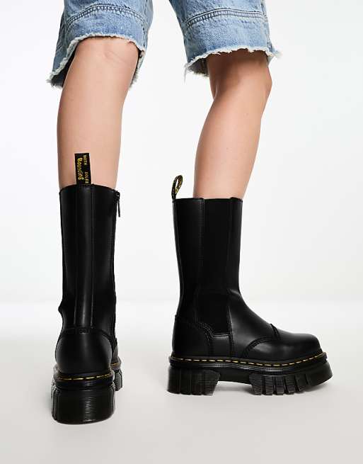 Dr Martens Audrick tall chelsea in black nappa leather | ASOS Dr Martens Audrick tall chelsea in black nappa leather | ASOS