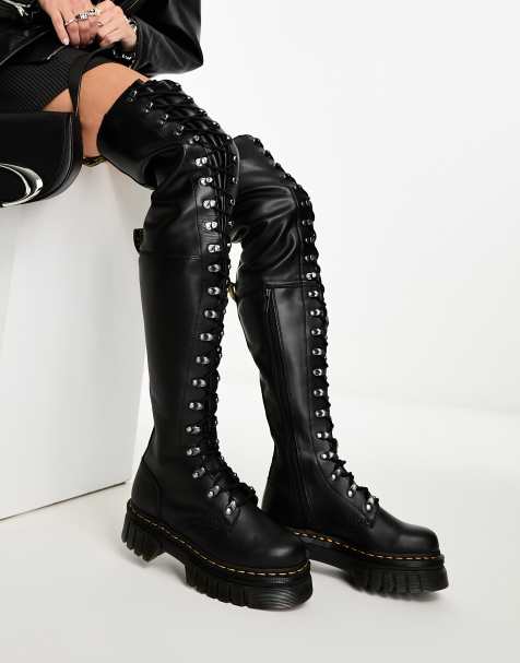 Thigh high dr martens on sale boots