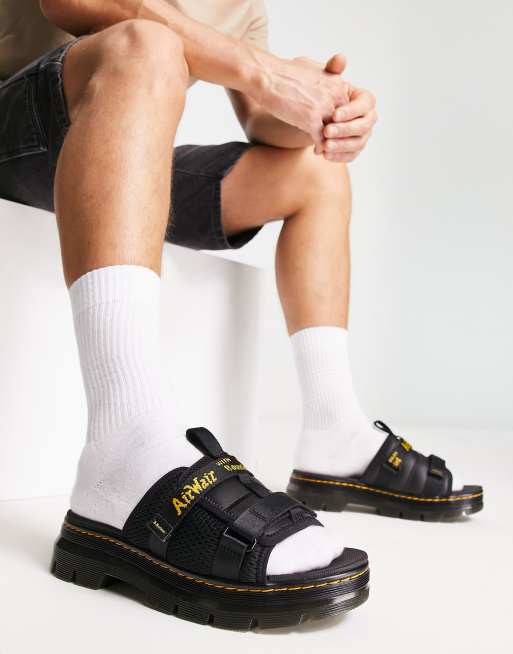 Dr Martens Ayce sliders in black VolcanmtShops Martens Black