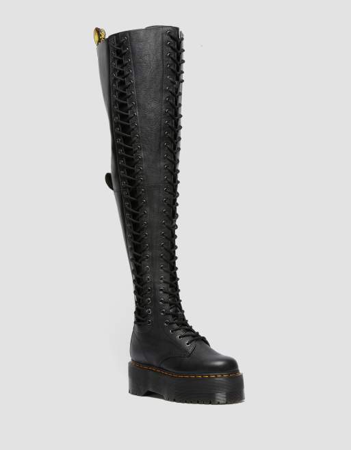 tony bianco thigh high lace up boots