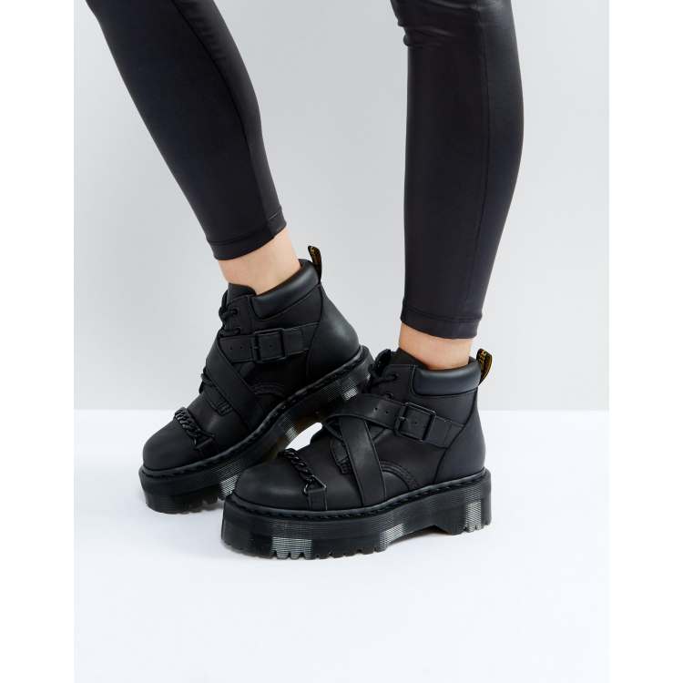 Dr Martens Beaumann Cross Strap Chunky Flatform Boots | ASOS