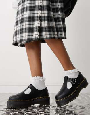 【美品】Dr. Martens BETHAN・UK6 Dr Martens – Bethan Quad – Czarne buty Mary Jane | ASOS