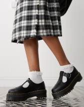 Dr Martens unisex 1461 Quad 3 eye shoes in black smooth