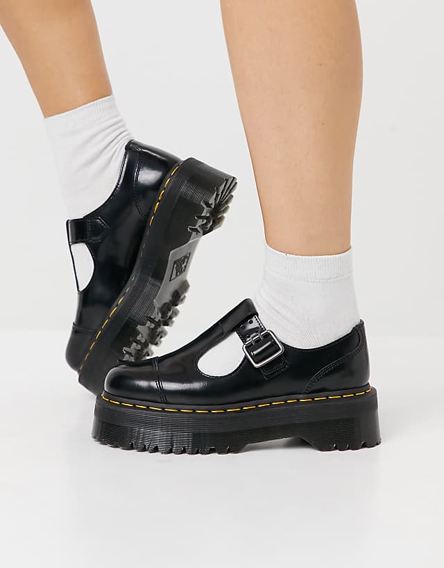 Dr Martens Bethan Quad Retro Mary Jane flat shoes in black | ASOS