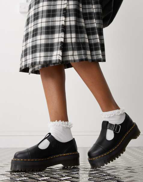 Dr Martens – Bethan Quad – Svarta platta Mary Jane-skor - view 1